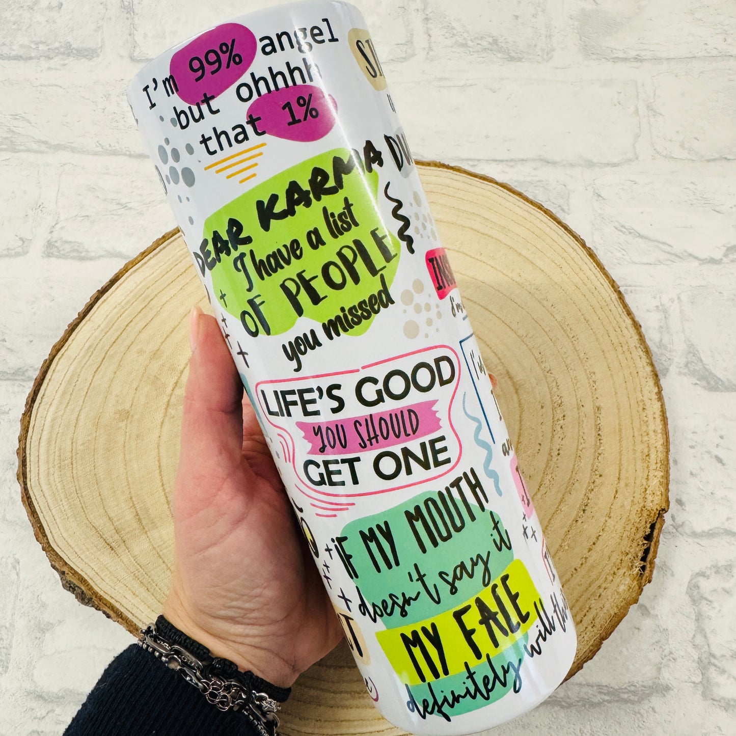 My Daily Sarcastic Cup 20oz Stainless Steel Tumbler