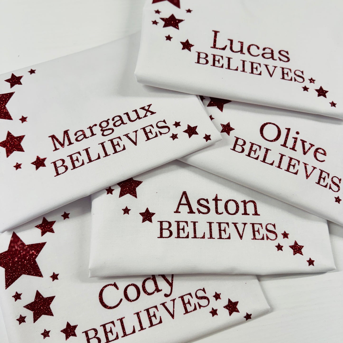 Personalised Believe's Christmas Pillow Case