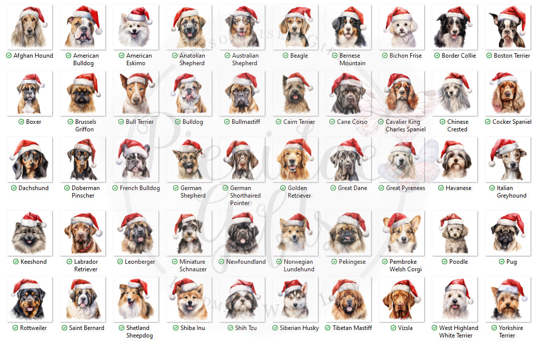 Personalised Christmas Pet Santa Hat Bauble (Other breeds available)