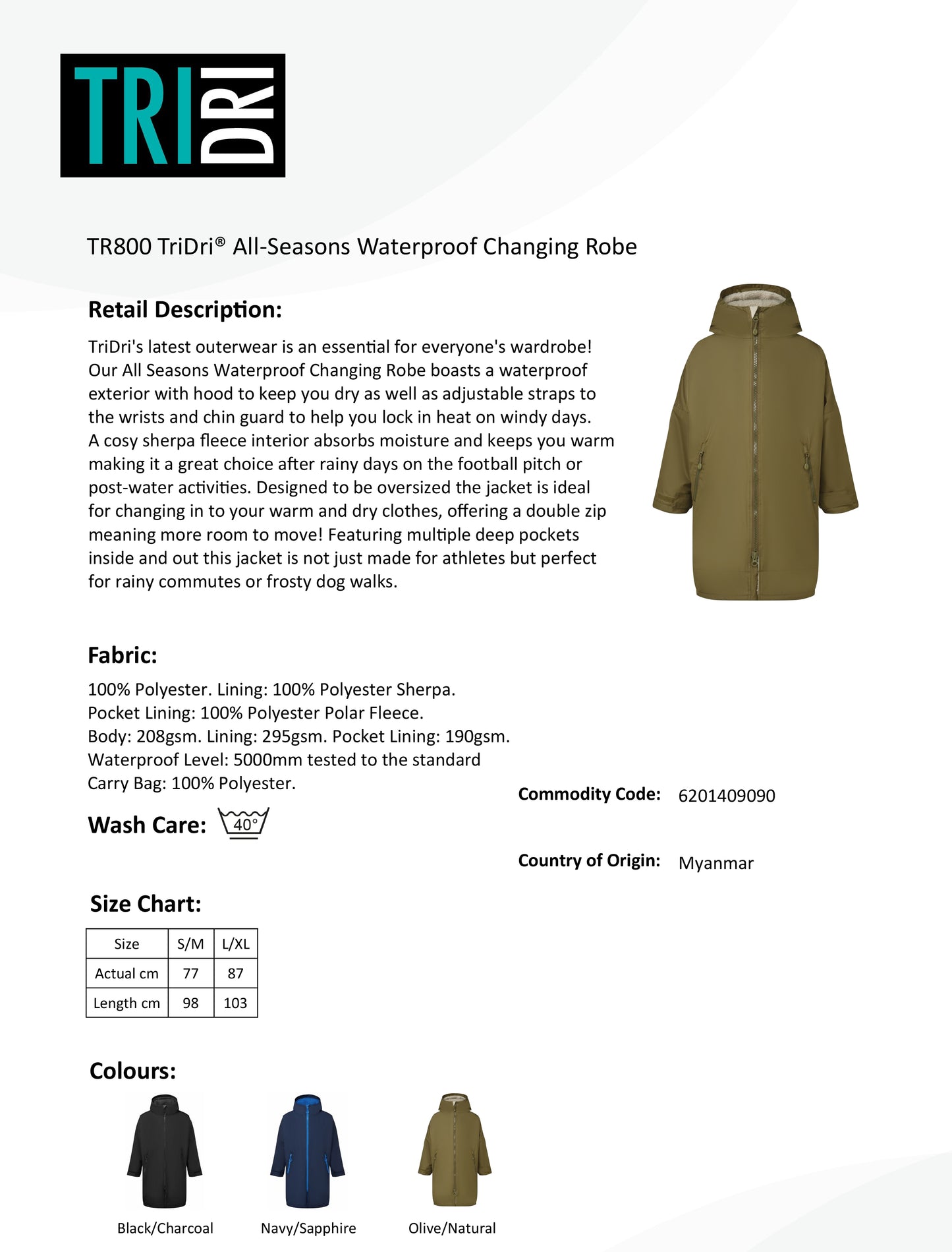 All-seasons waterproof Ladies changing robe