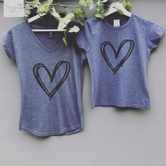 Matching Heart T shirts (other colours available)