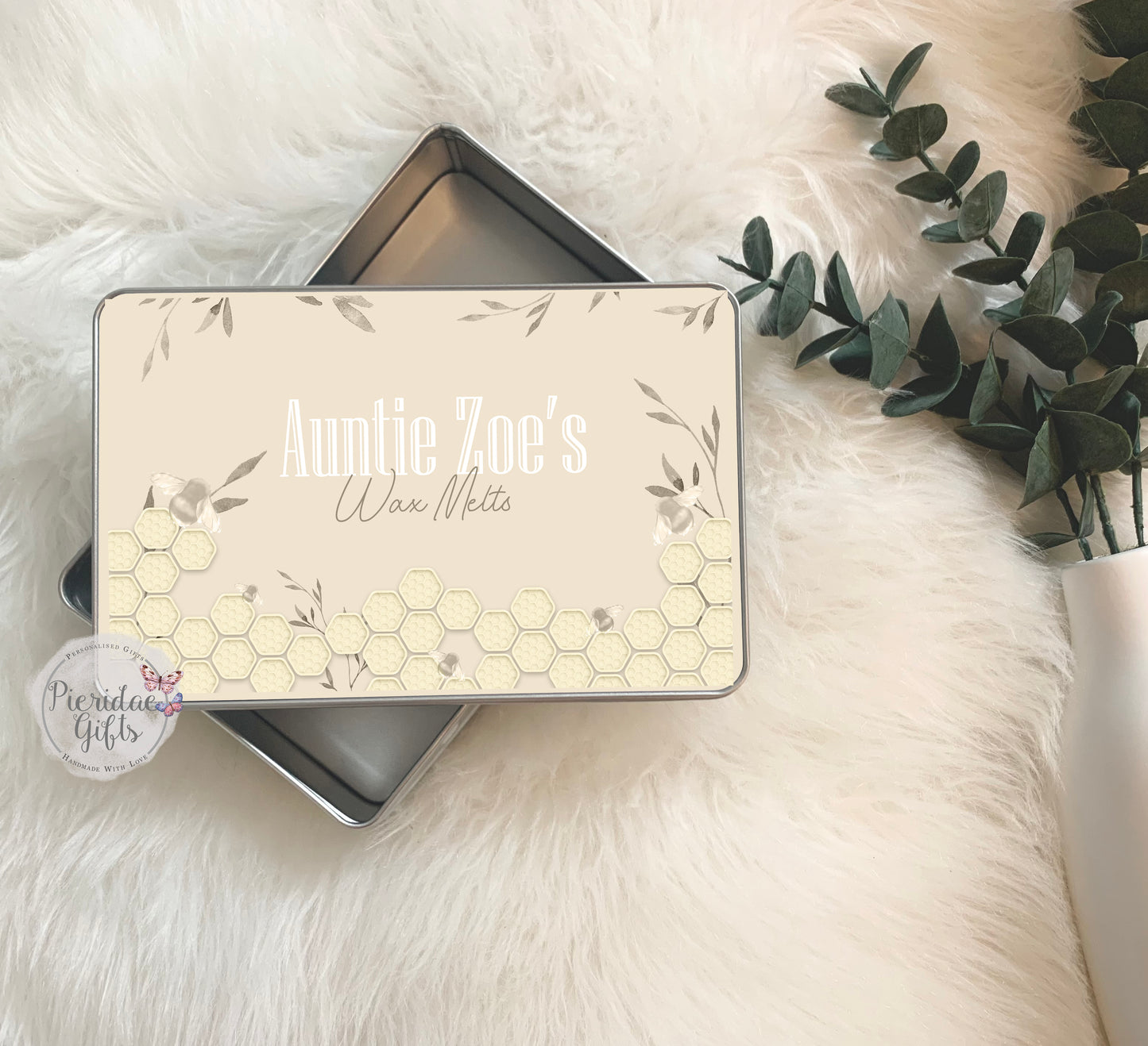 Personalised Honeycomb Wax Melt Tin