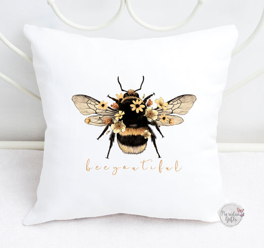 Daisy Bee White Cushion