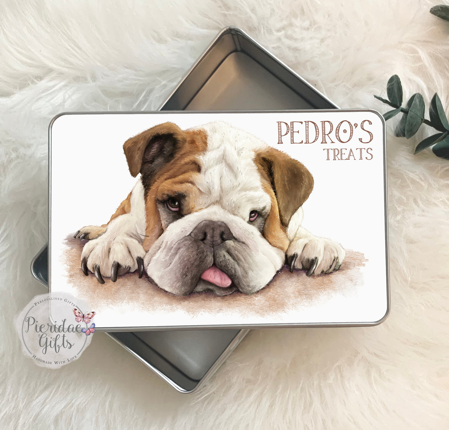 Personalised Bulldog Treat Tin