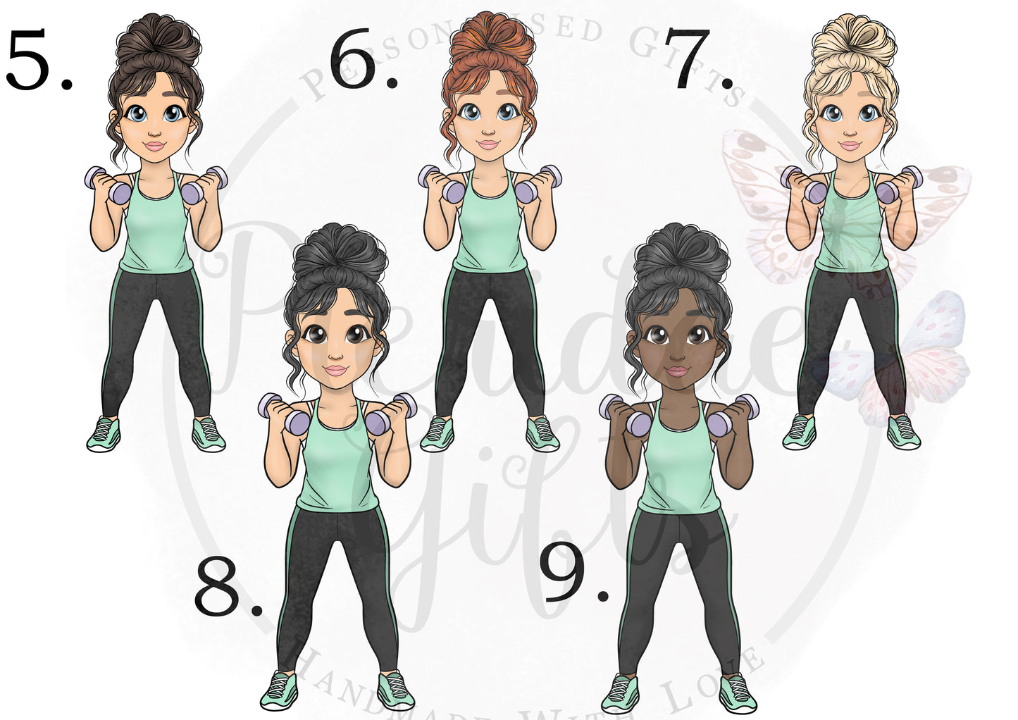 Personalised Character Weights Water Bottle