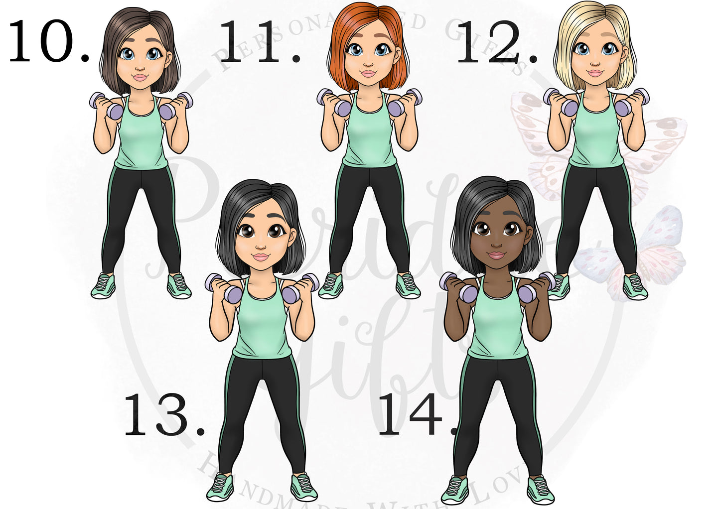 Personalised Character Weights Water Bottle