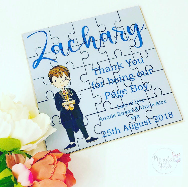 Personalised Wedding Puzzle for Flower Girl or Page Boy