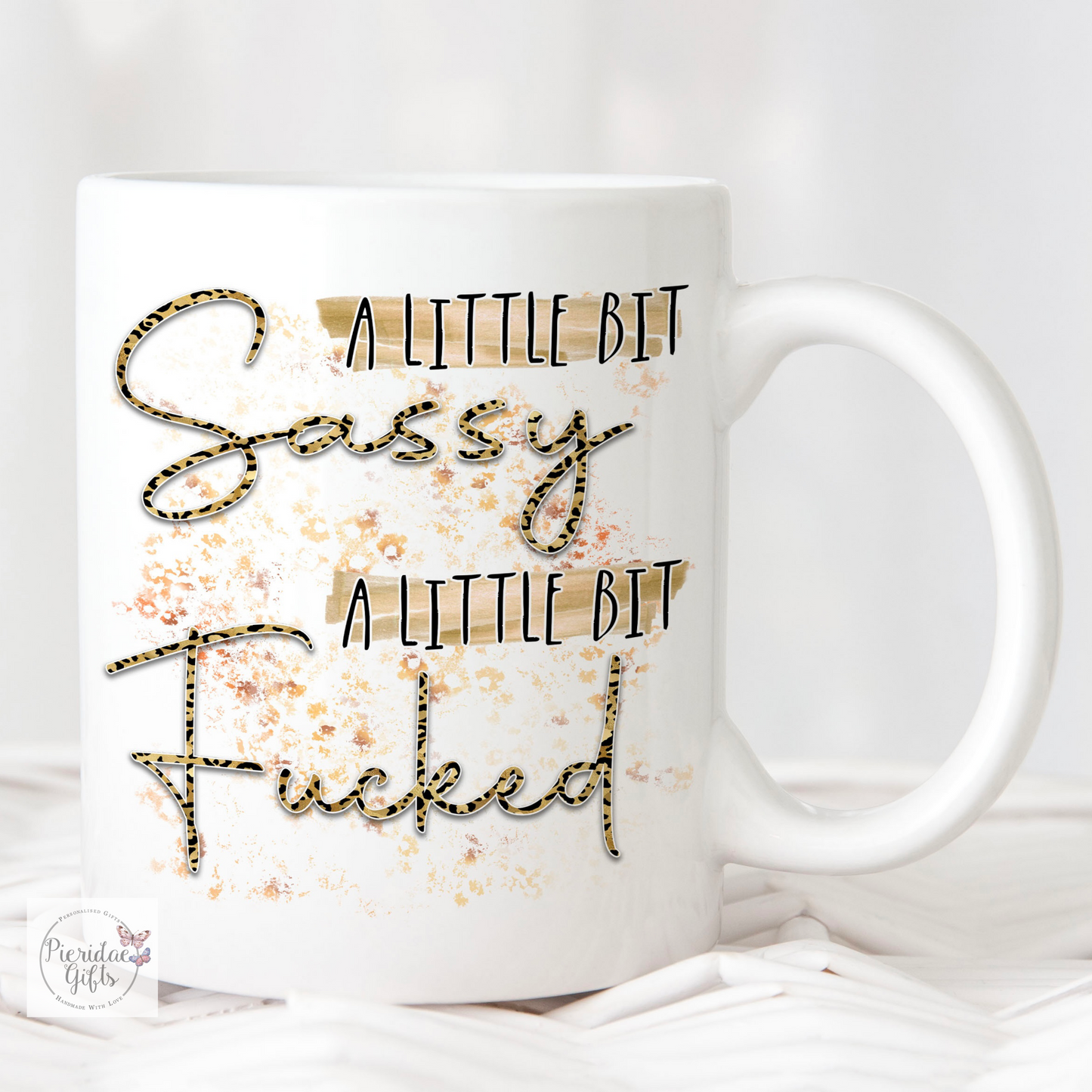 A little bit sassy with leopard print Mug