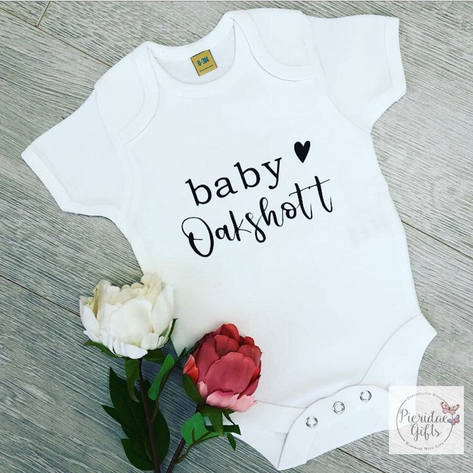 Personalised New Baby Short Sleeve Bodysuit