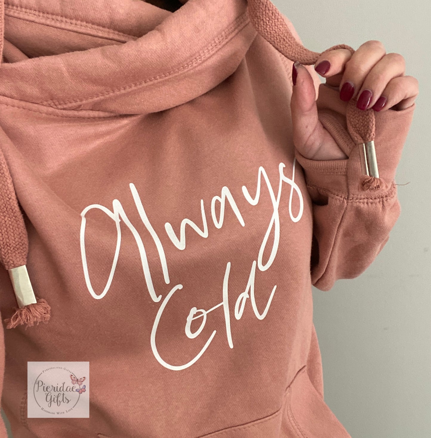Always Cold Heavyweight Hoodie XS IN DUSTY PINK