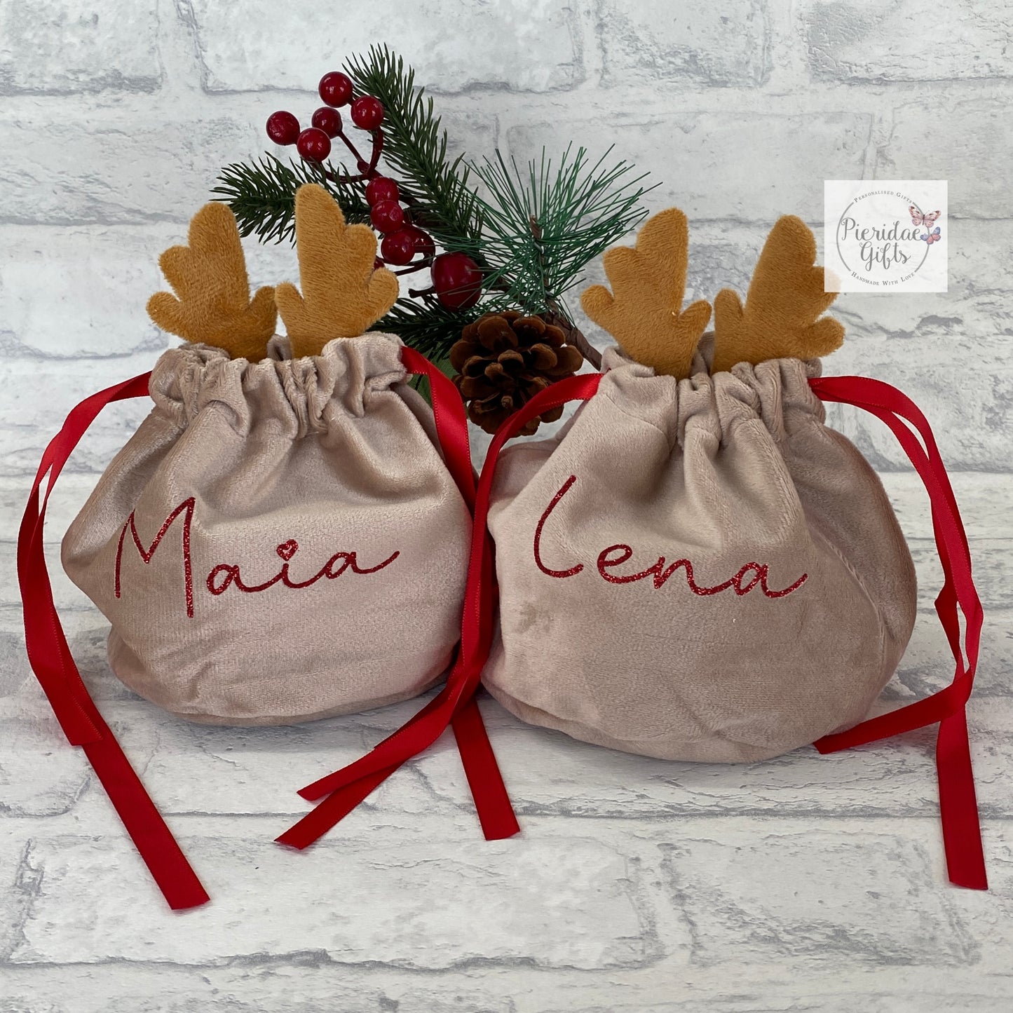Christmas Reindeer Antler Pouch