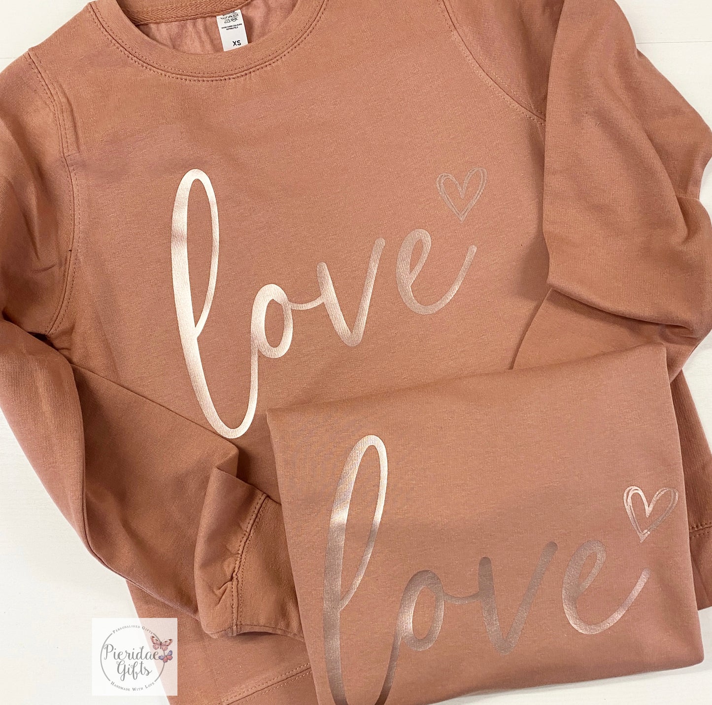 Matching Love with Heart Sweatshirt Set