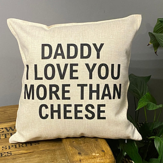 Personalised love you more than cushion