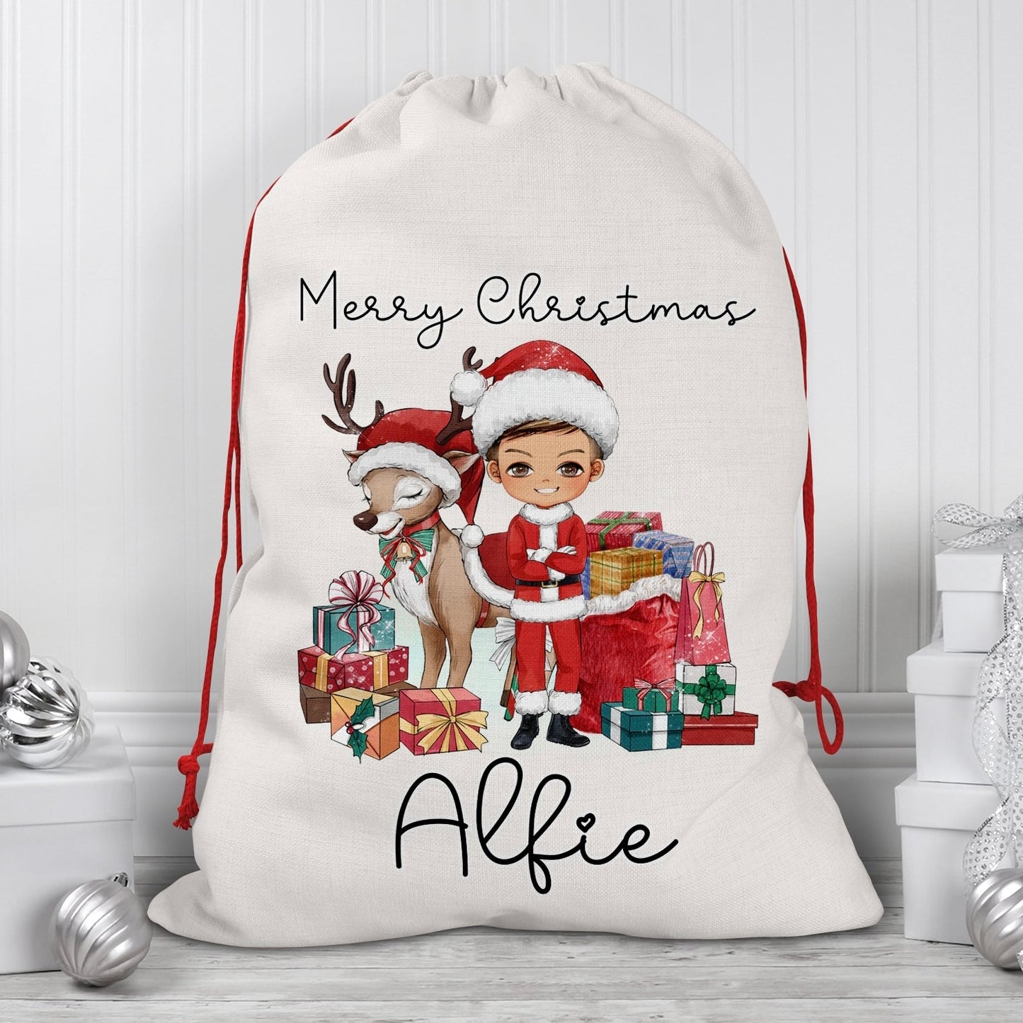 Personalised Luxury Christmas Santa Sack, Xmas Stocking, 66 x 50 cm