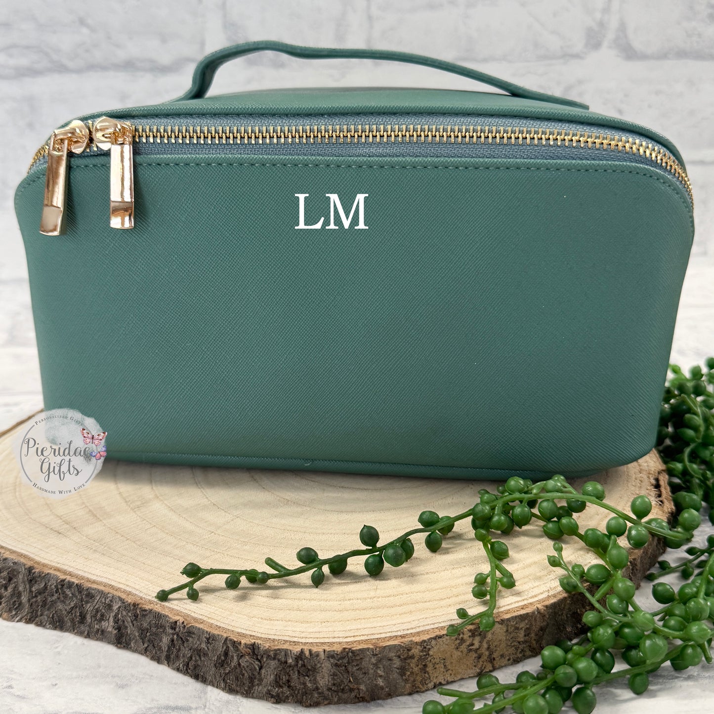 Personalised Luxury Open Flat Make Up Cosmetic Bag