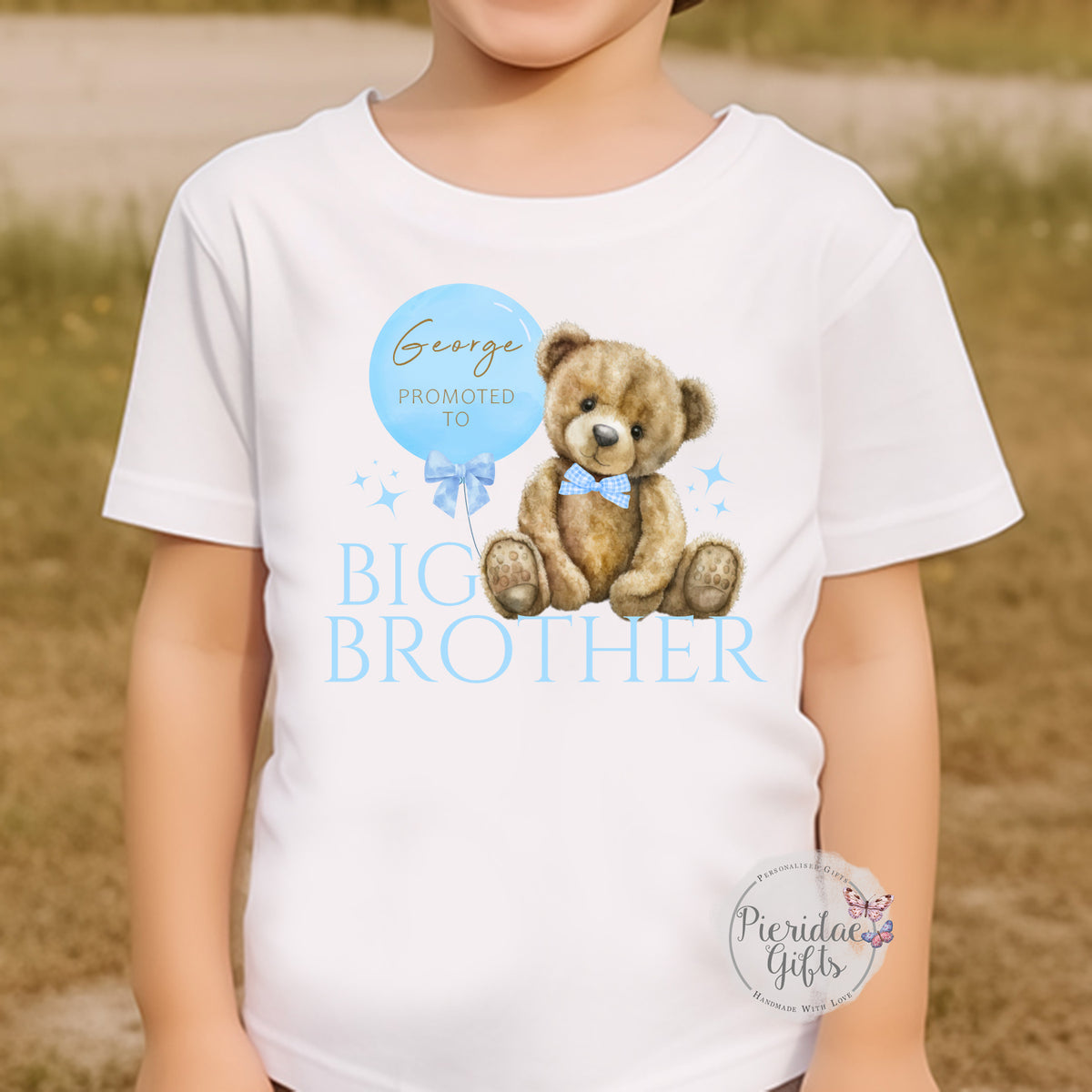 Promoted to big brother baby sibling annoucement t shirt