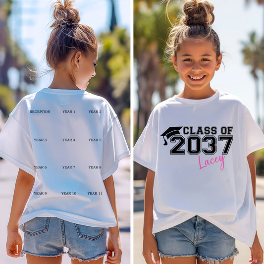 Grow with me handprint class of 2037 t shirt