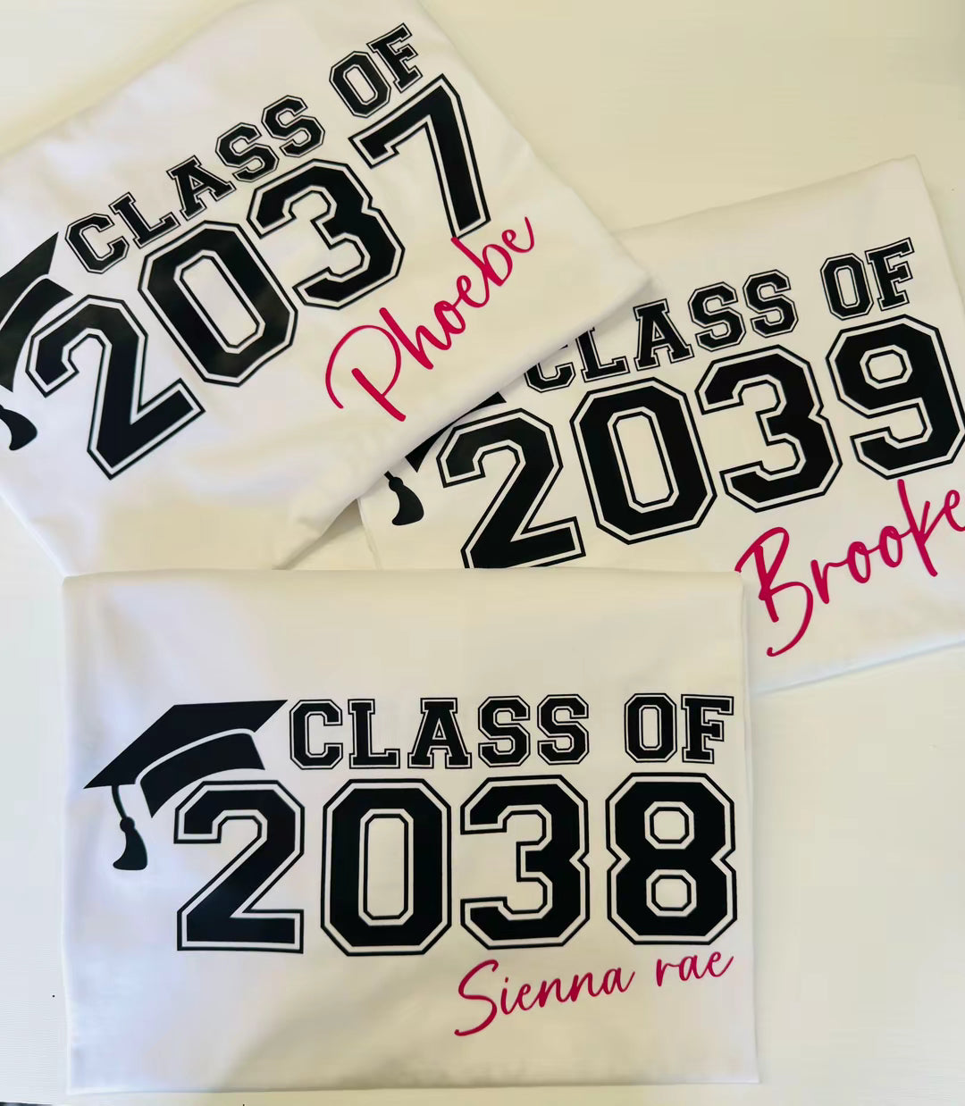 Class of 2038 Grow with me Personalised Handprint T shirt
