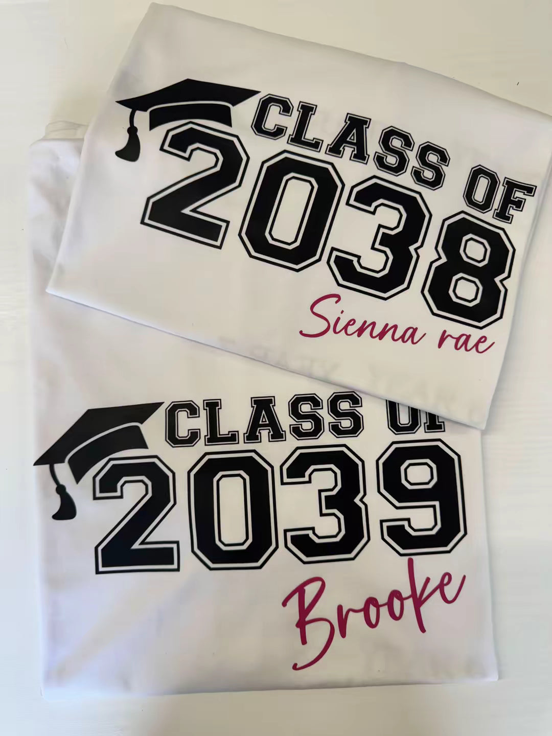 Class of 2038 Grow with me Personalised Handprint T shirt