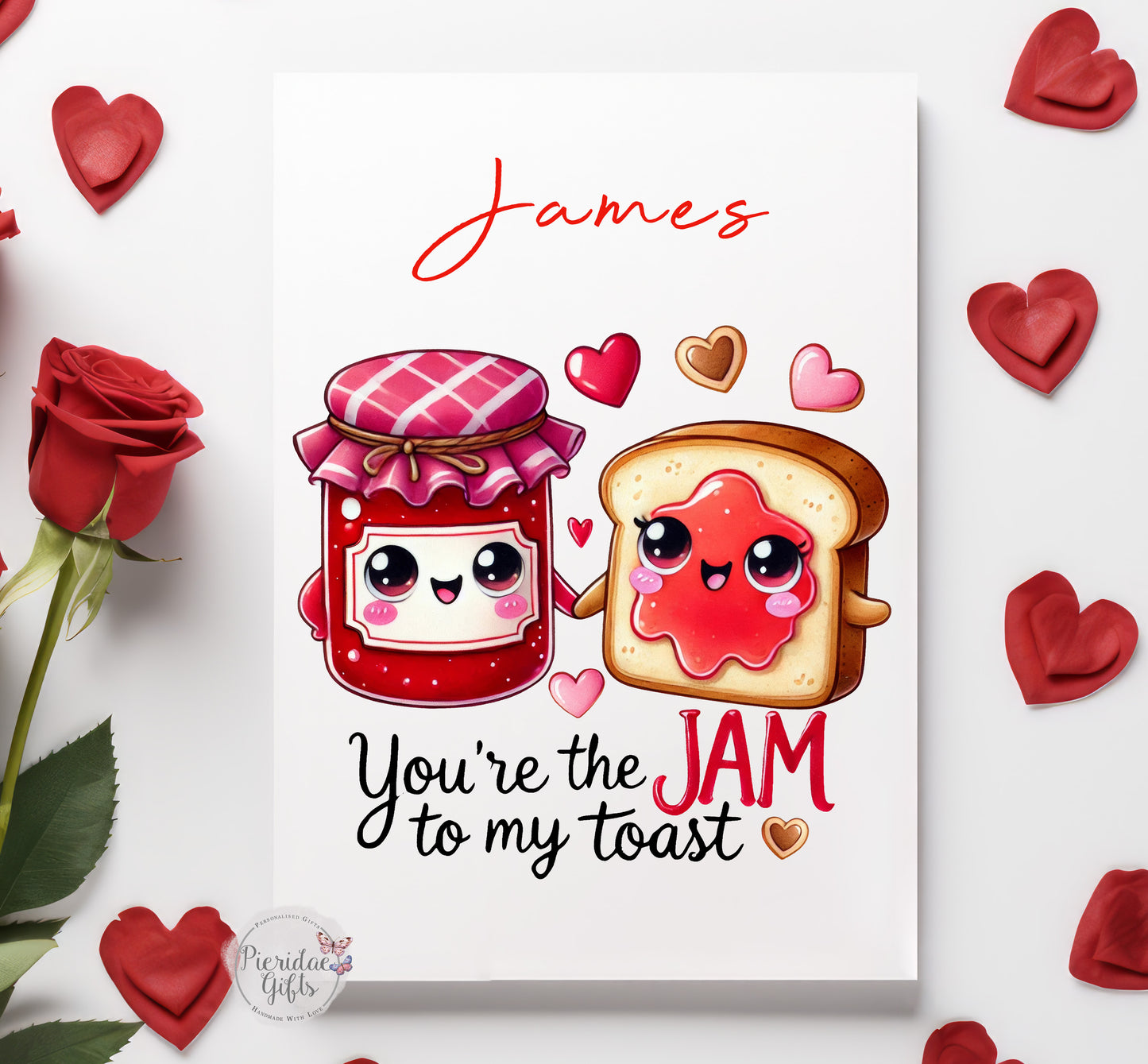 You're the jam to my toast Personalised Greeting Card