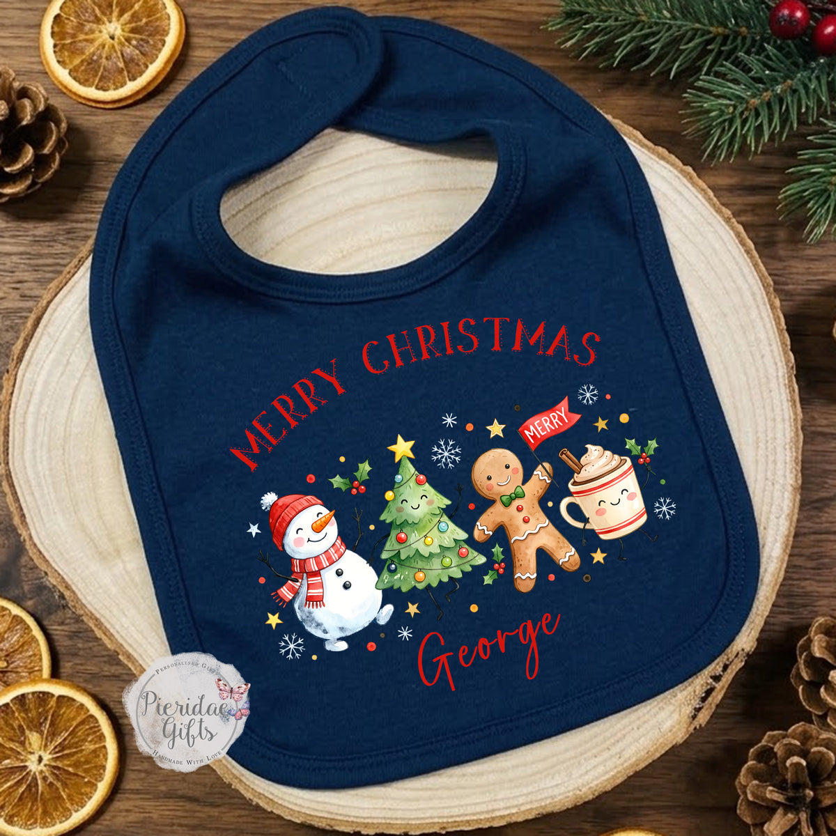 My first Christmas baby bib gift