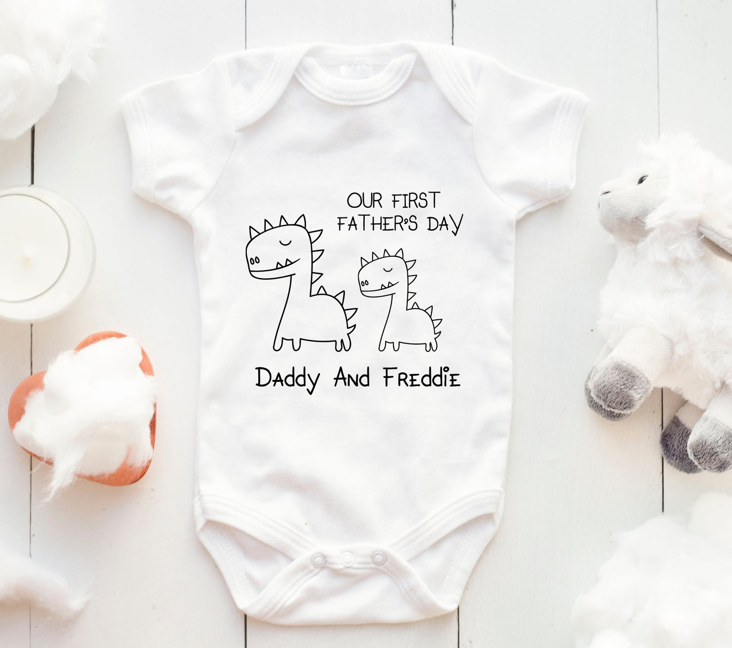Personalised Our First Father's Day Baby Vest