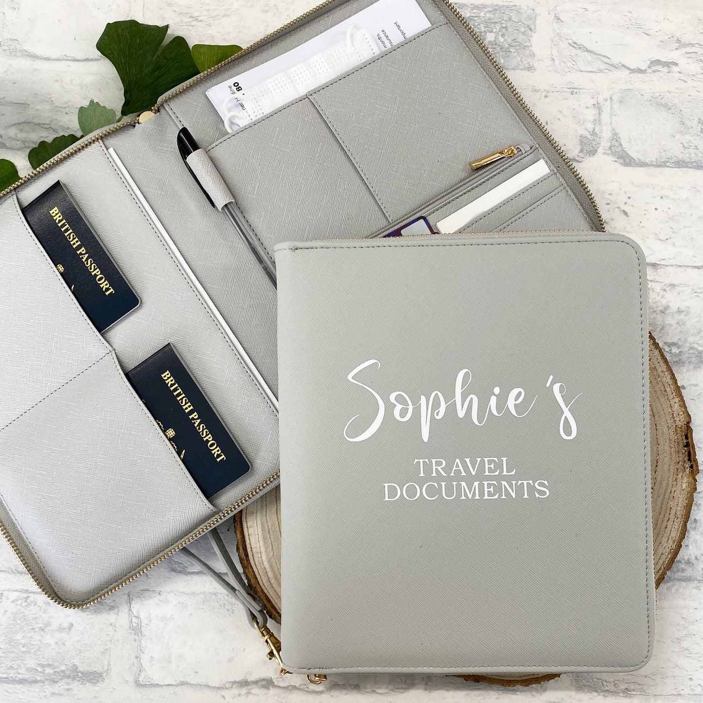 Personalised Boutique Travel Document Holder