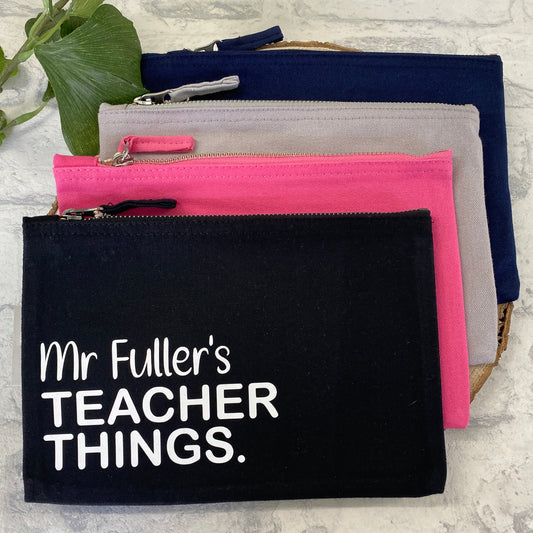 Personalised Teacher Things Pencil Case