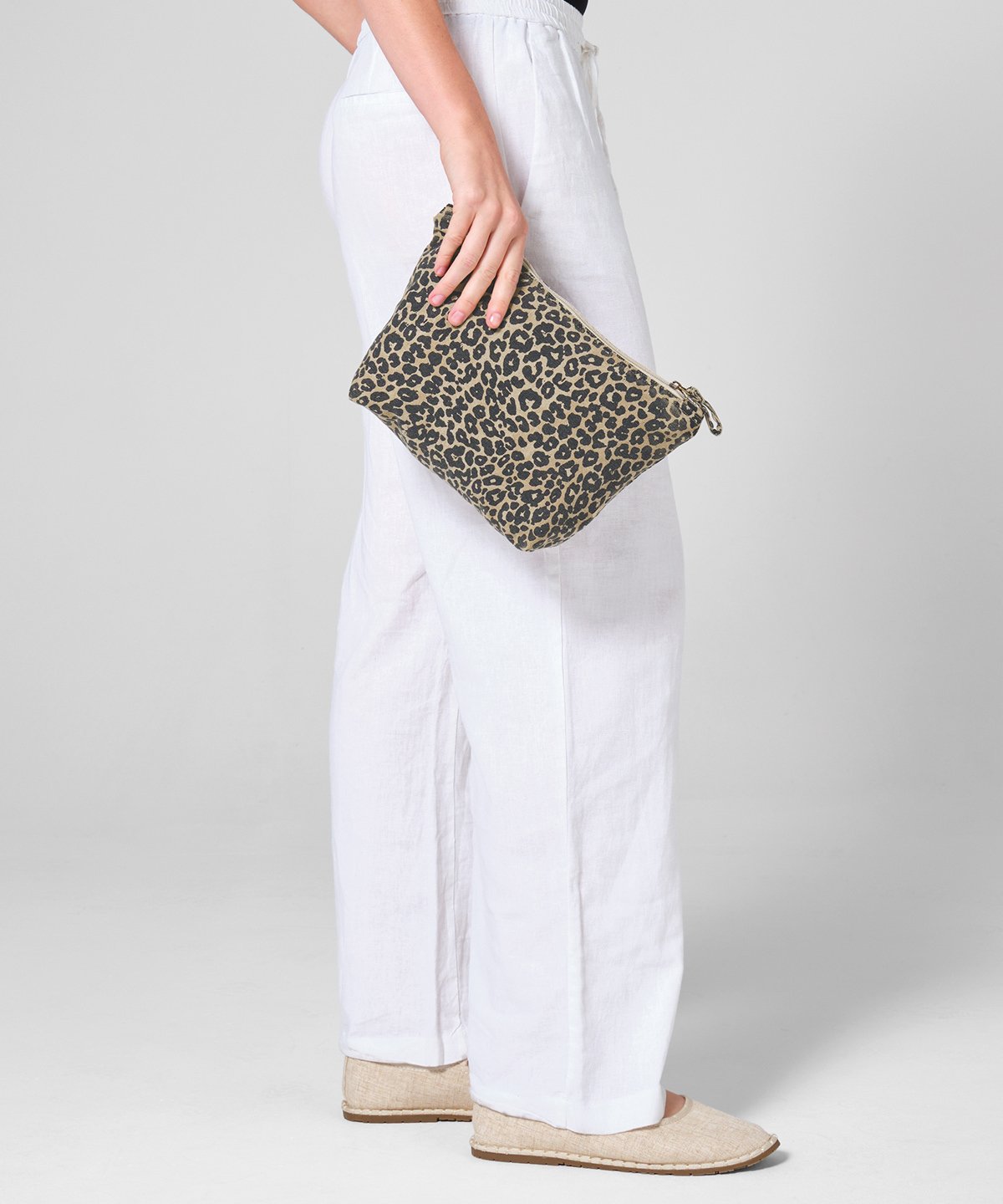 Personalised Leopard print make up bag
