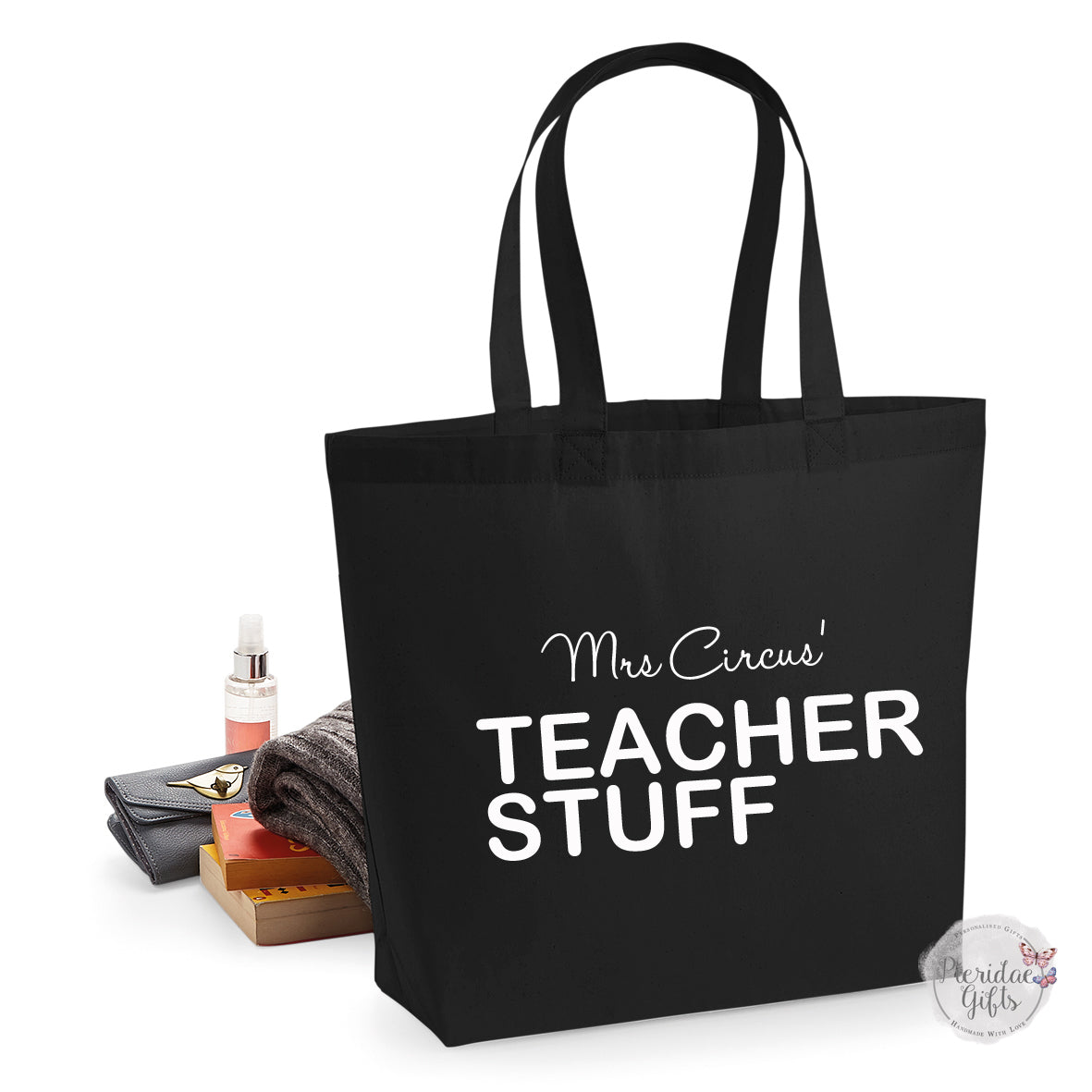 Personalised Teacher Stuff Maxi Tote Bag