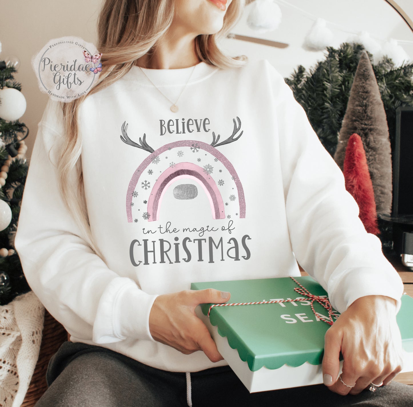 Magic of Christmas Reinbow Sweater