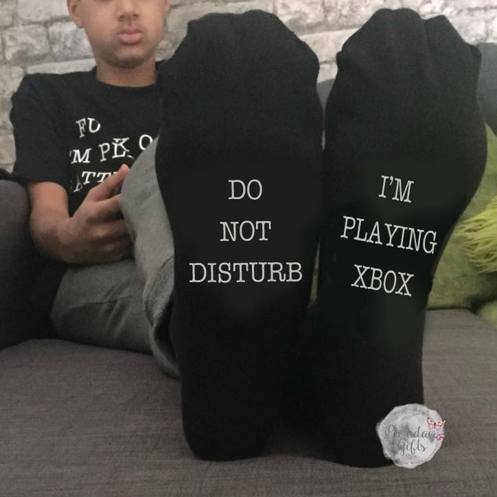 Personalised Do not Disturb Gaming Socks -  (other options available)