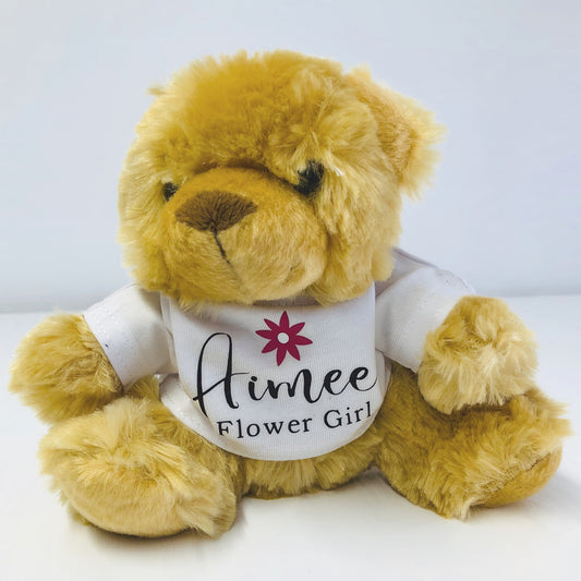Personalised Flower Girl Teddy Bear