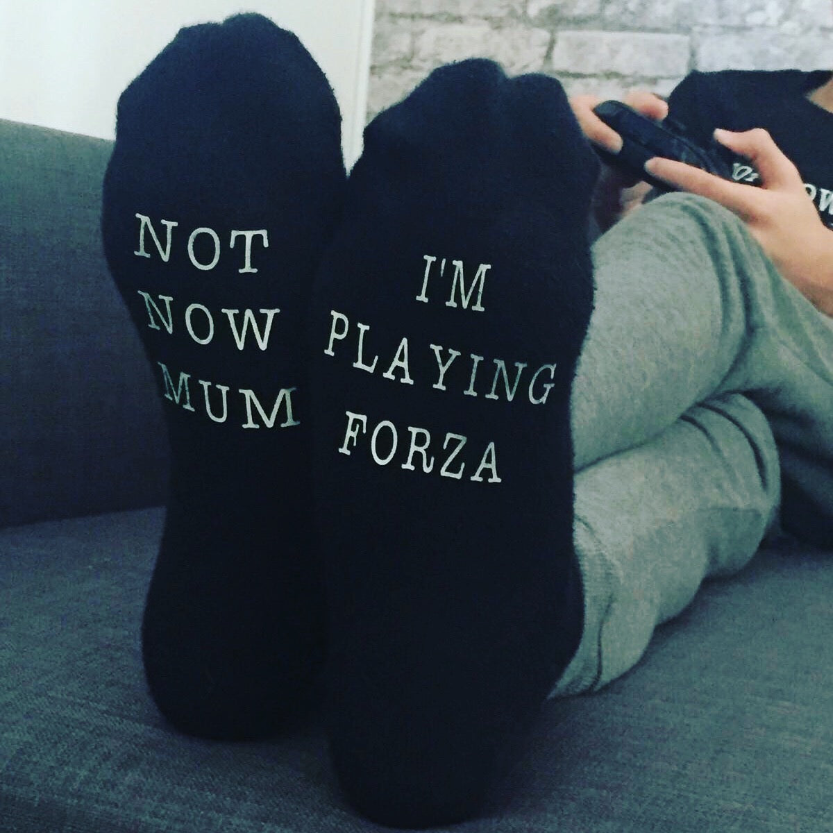 Personalised  Not Now Mum Gaming Socks -  (other options available)