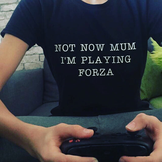 Not Now Mum Gaming T Shirt (Text can be amended)