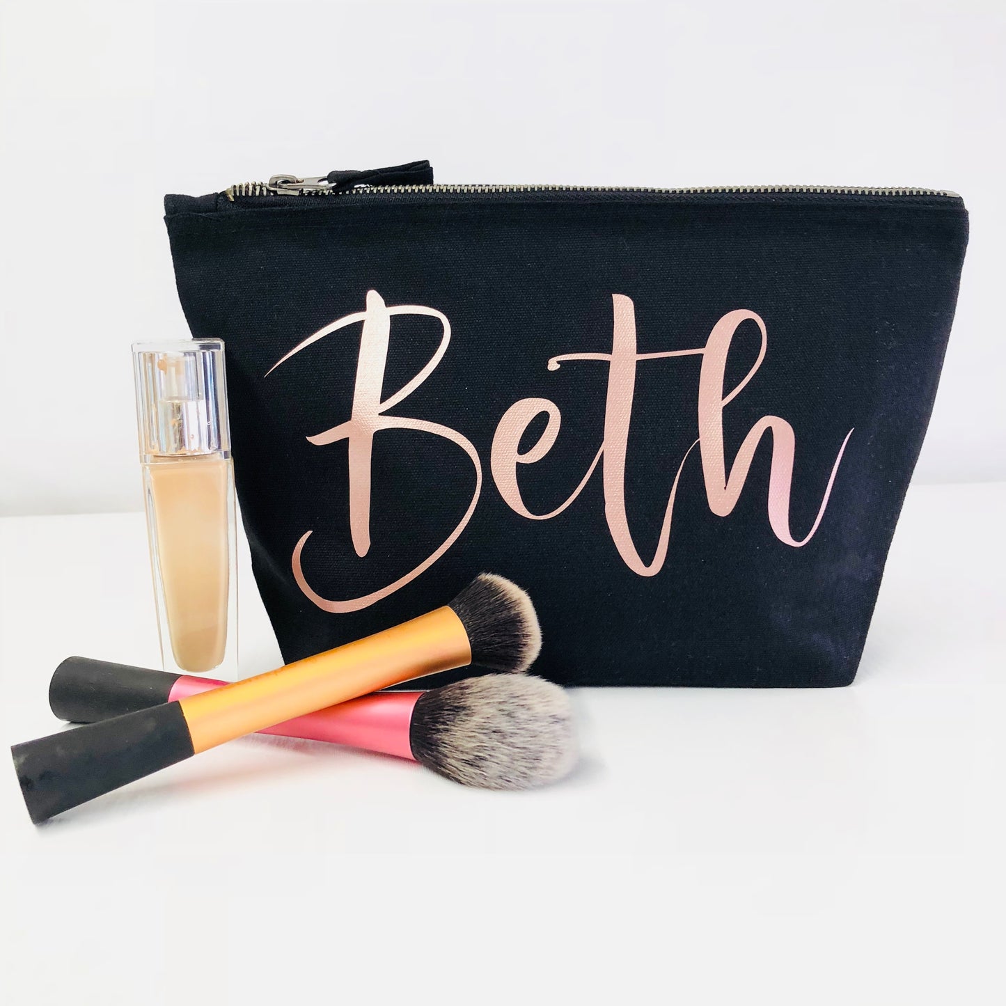 Personalised Make Up Bag with ROSE GOLD