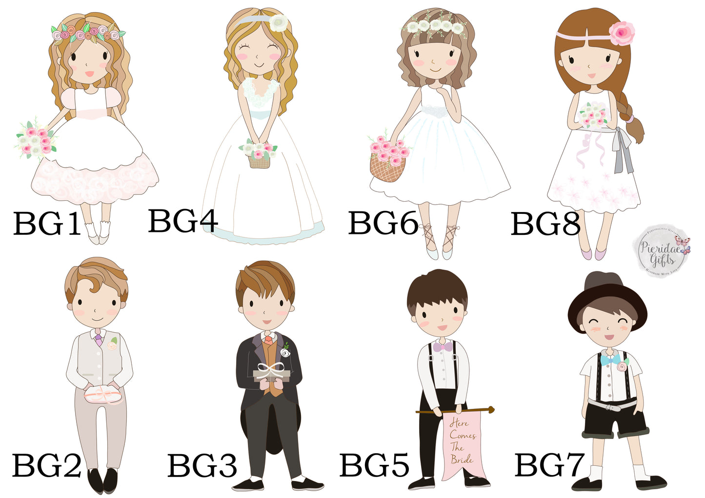 Personalised Child's Wedding Drawstring Bag (Other characters available)