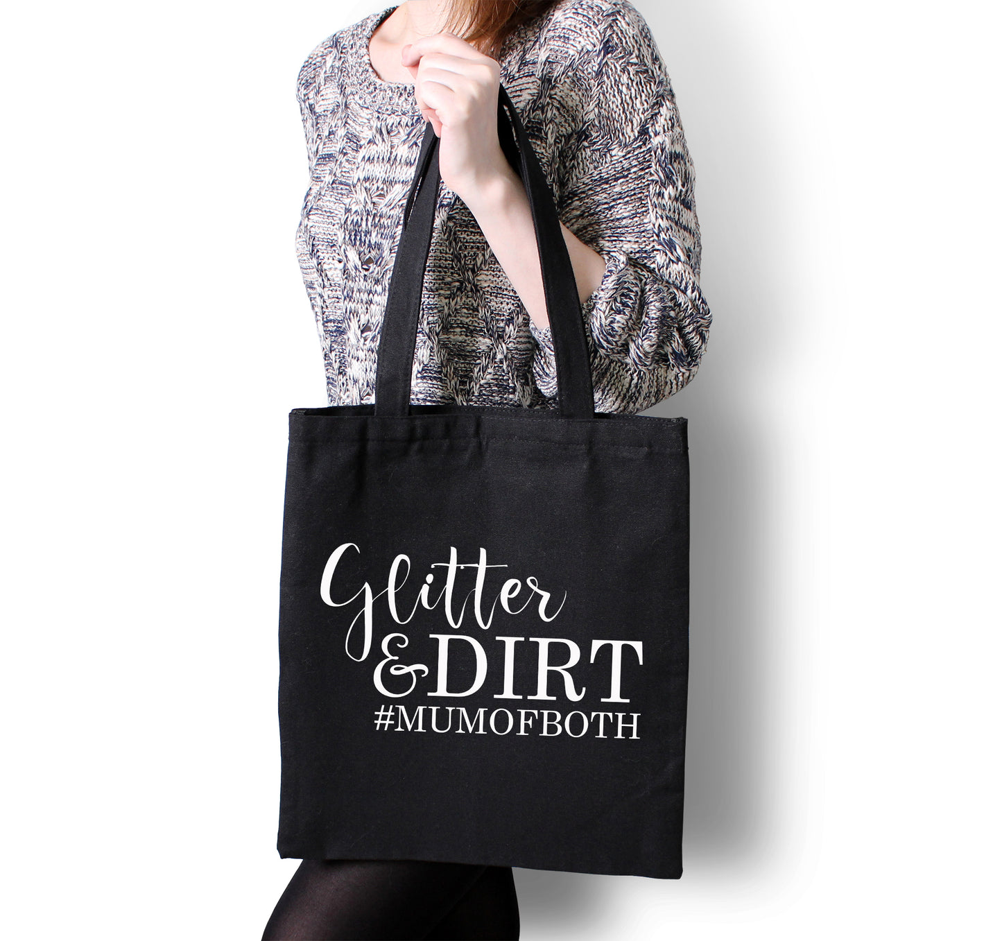 Glitter and Dirt Mum of Both Tote Bag (choice of colours available)
