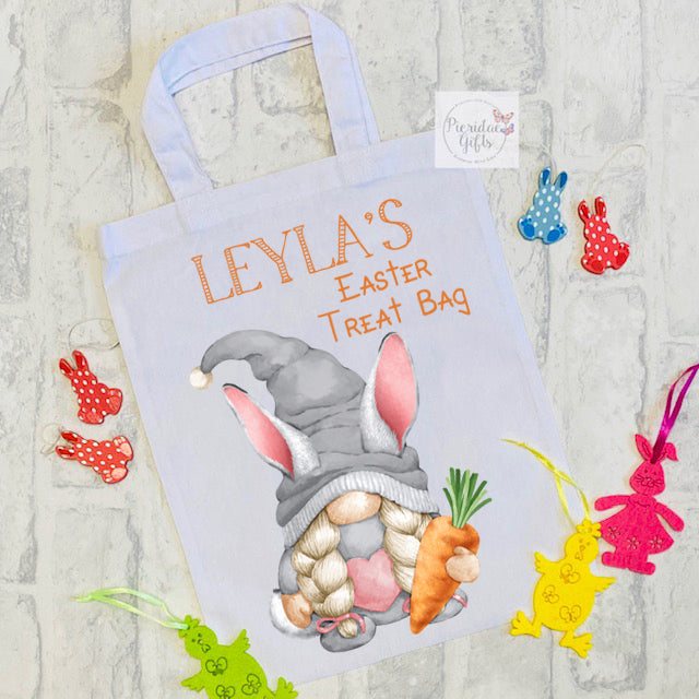 Personalised Easter Gnome Treat Bag (male and female gnome available)