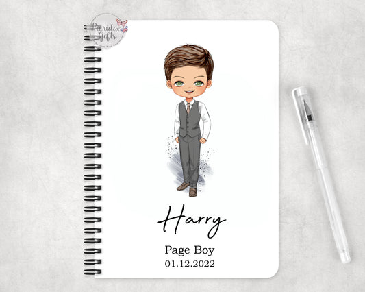 Personalised Page Boy A5 Note Book