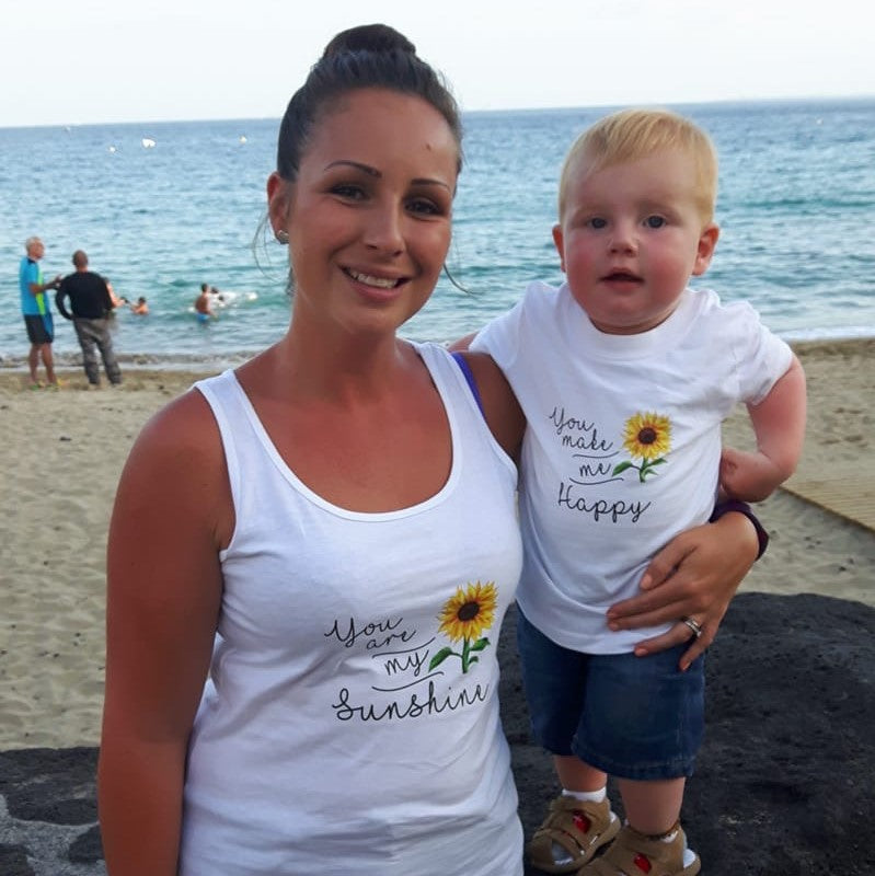 You are my Sunshine Matching Vest top set
