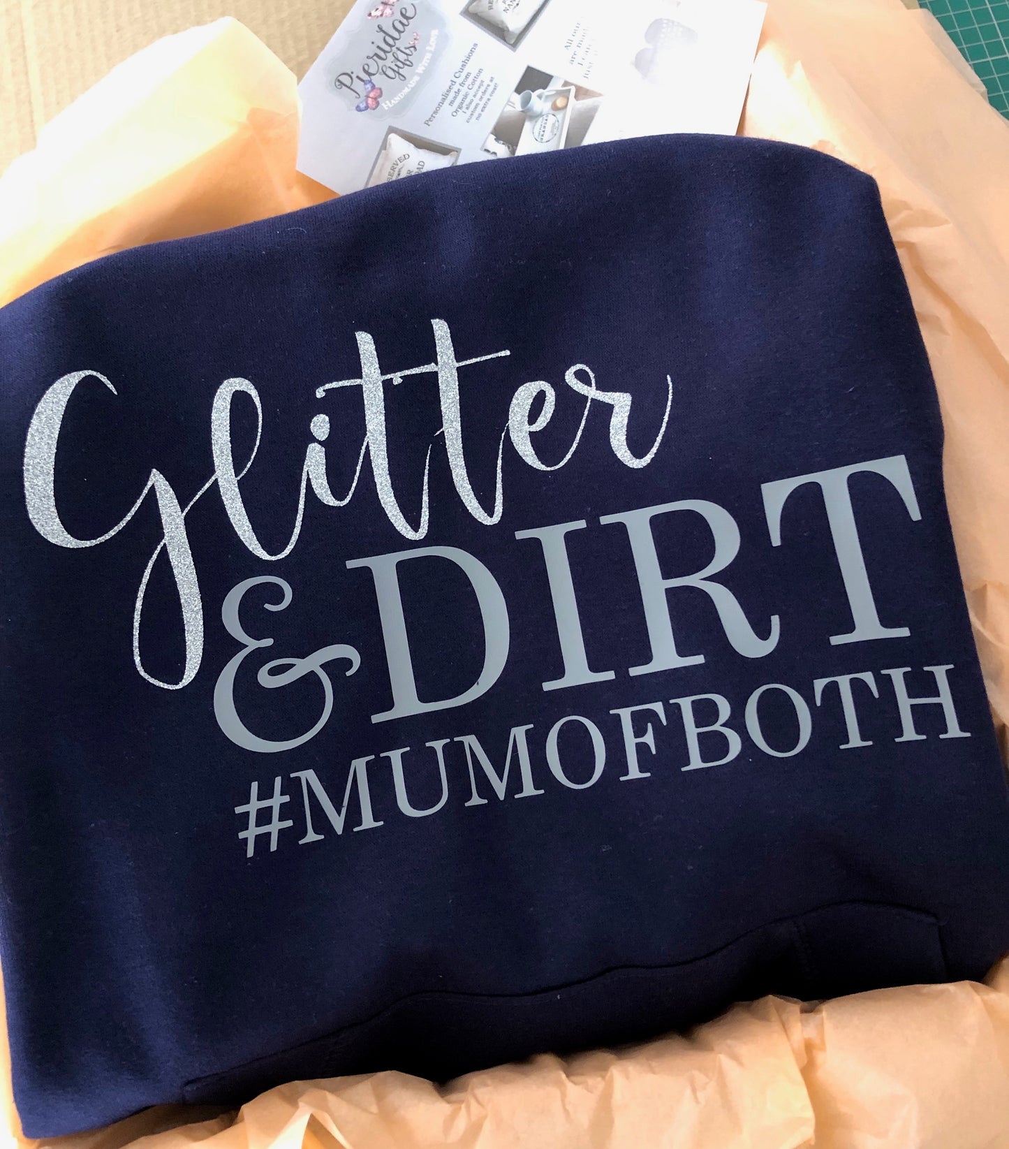 Glitter and Dirt Mum of Both Heavyweight Hoodie (other colours available)