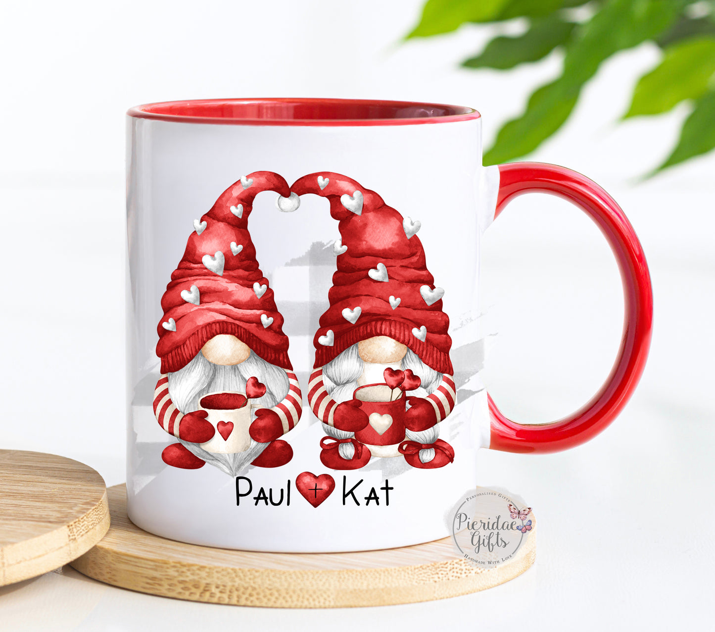 Personalised Valentines Gnome Mug