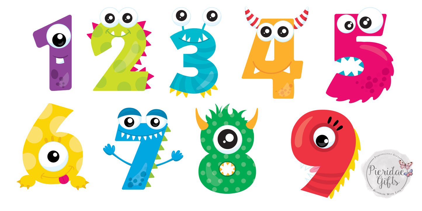 Monster Birthday T shirt (other designs and age available)