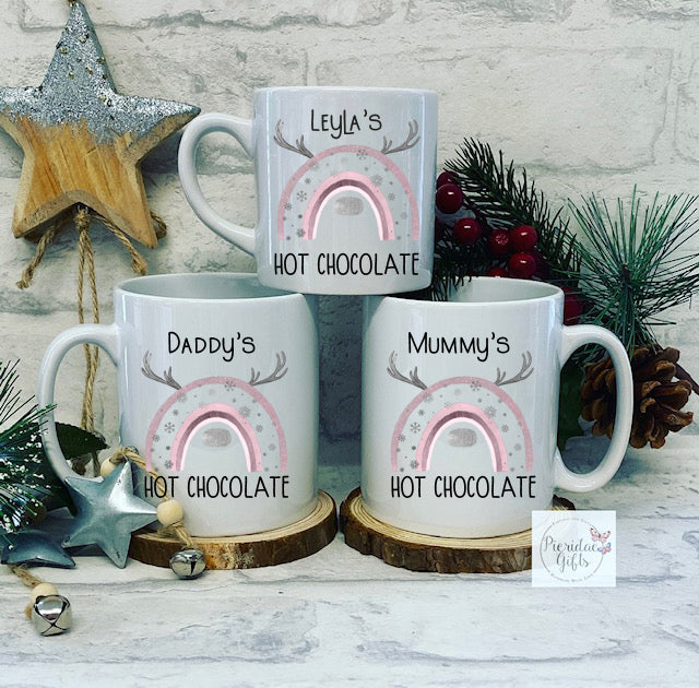 Personalised Reinbow Hot Chocolate Mug