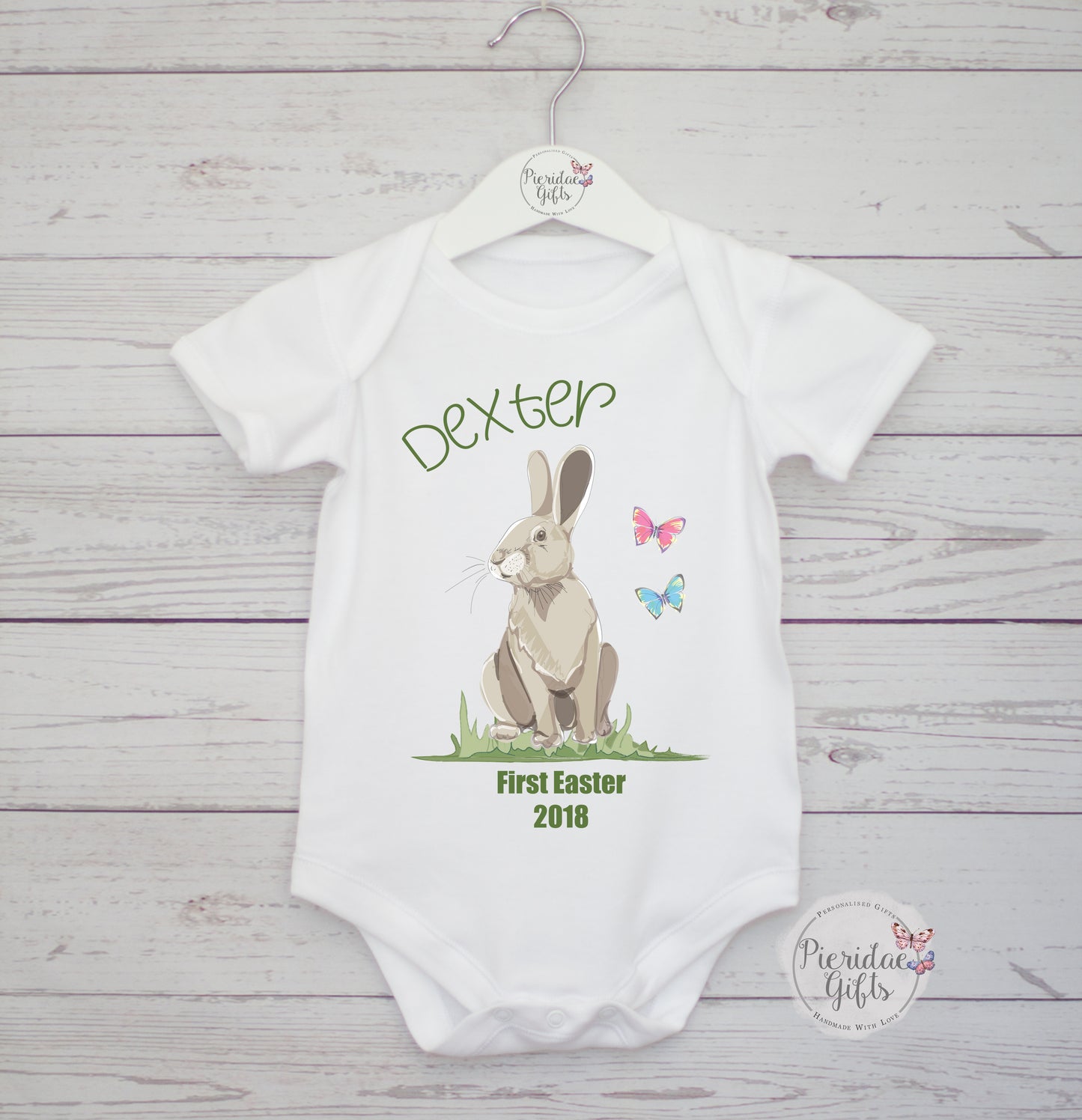 Personalised Watercolour First Easter Baby Vest