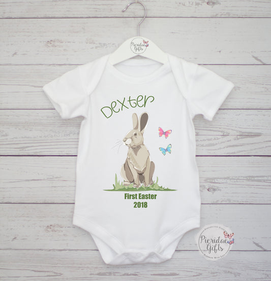 Personalised Watercolour First Easter Baby Vest