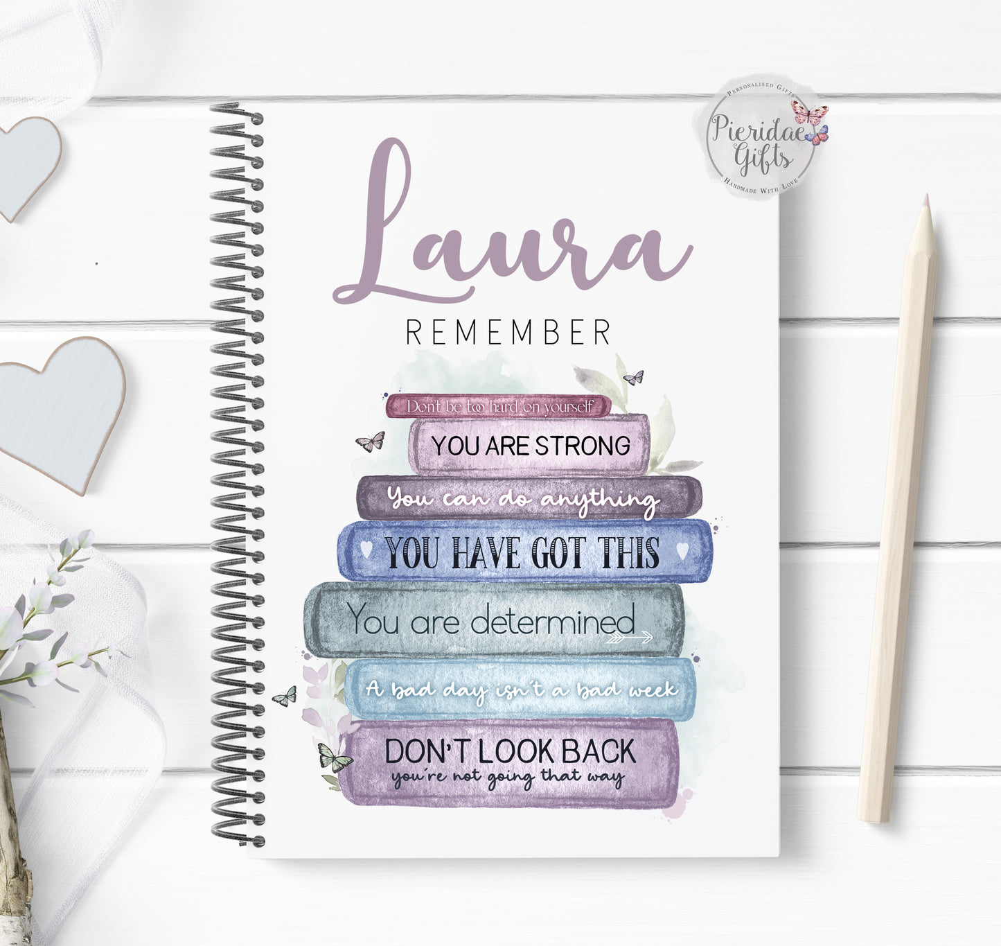 Personalised Affirmation Butterfly A5 Note Book