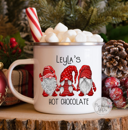 Enamel Christmas Gnome Mug