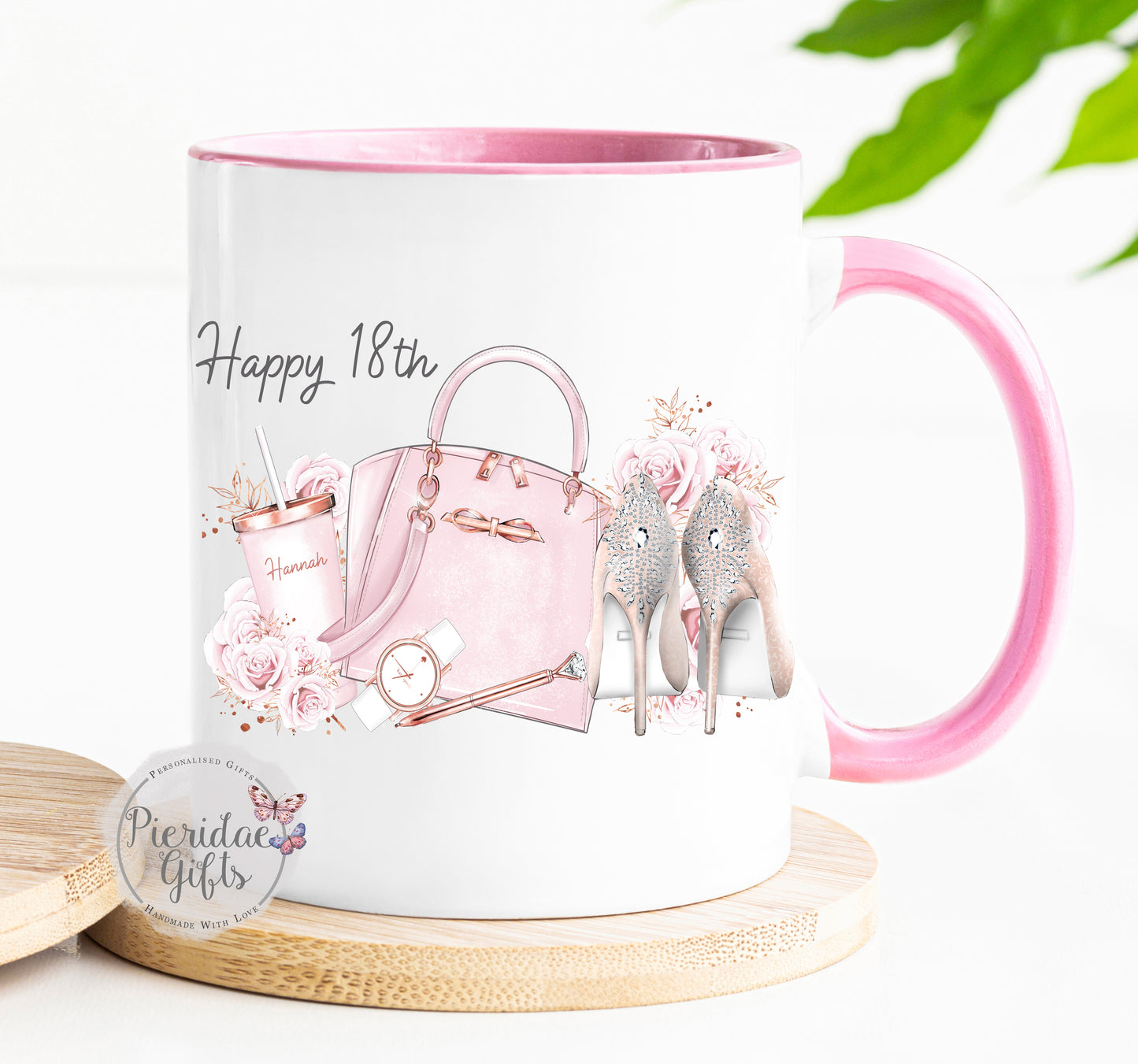 Personalised Rose Gold Handbag and Shoes Mug